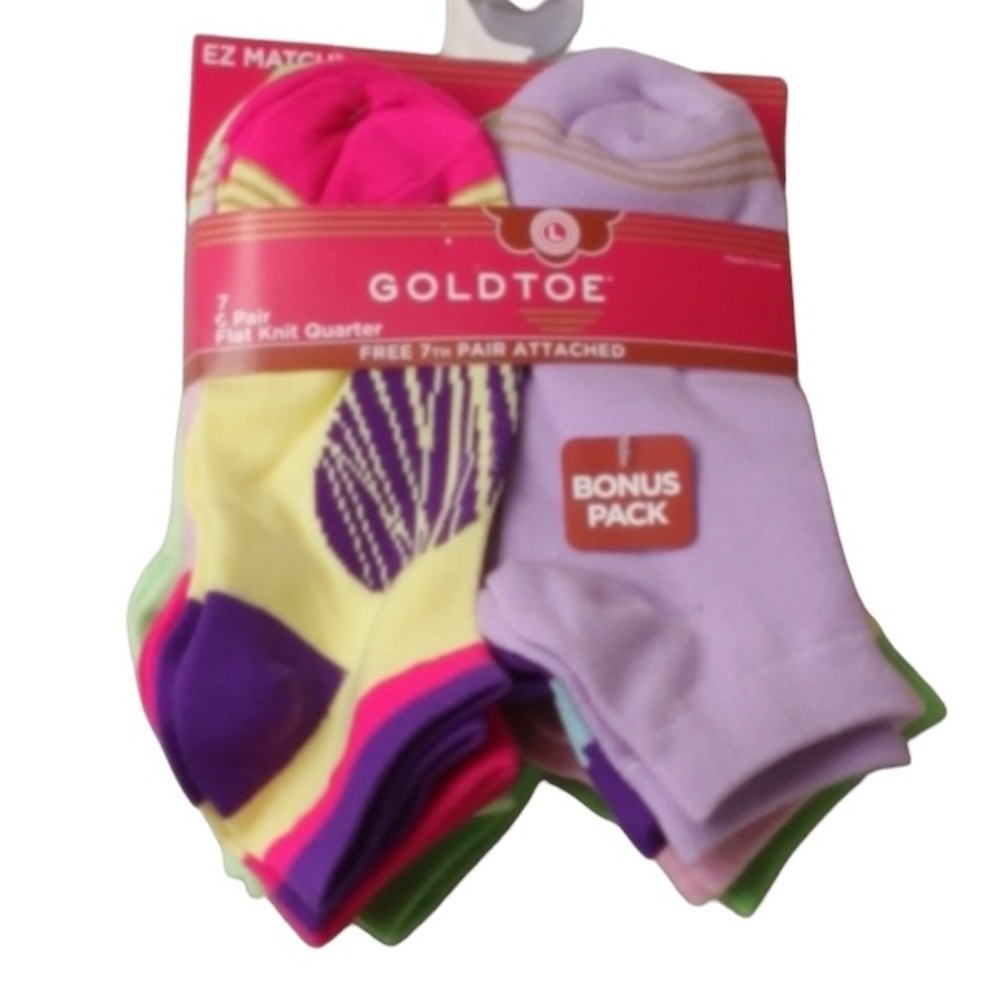 Gold Toe - 7 pairs Flat Knit Socks (NIP)